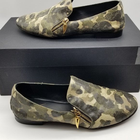 Exquisite Giuseppe Zanotti Camo Loafers Size US 7 - Picture 2 of 8